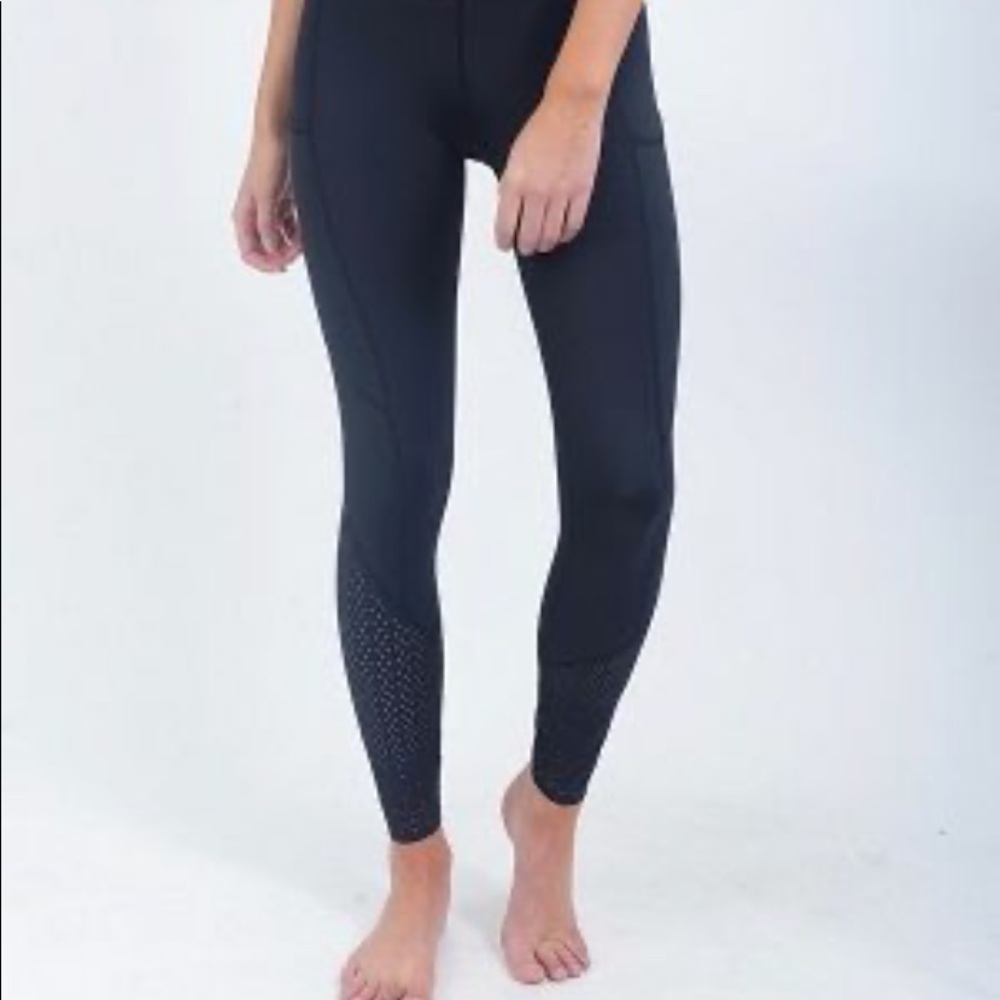 Zyia Active black leggings with mesh legs